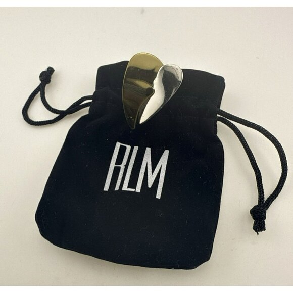 RLM Studio Ring Robert Lee Morris Sterling Silver Heart Brass Mixed Metal size 7 - Picture 1 of 14